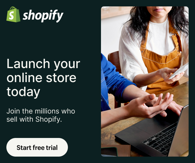 Shopify - Launch your online store today - start free 